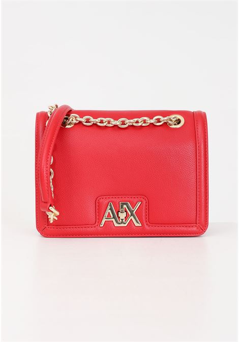Red women's bag with golden metal logo plate ARMANI EXCHANGE | Bags | 9429864R73131474