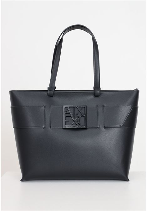 Black women's tote bag with double handles ARMANI EXCHANGE | Bags | 9491270A87400020