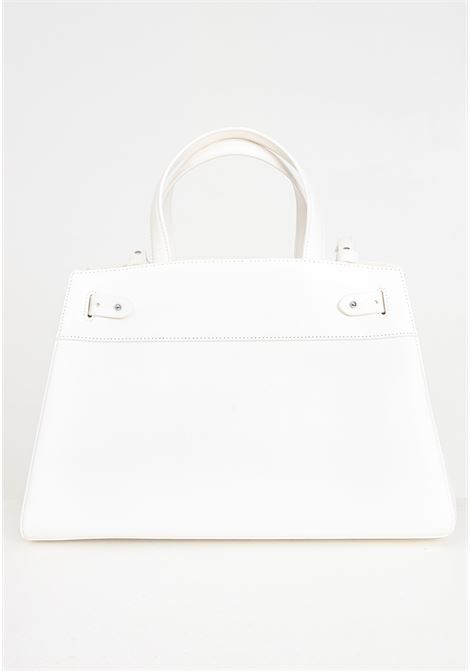 White women's bag with silver metal logo lettering ARMANI EXCHANGE | Bags | 9491334R75514212