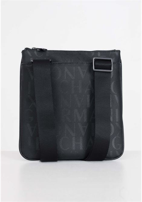 Black shoulder bag with lettering logo for men ARMANI EXCHANGE | 952397CC83119921