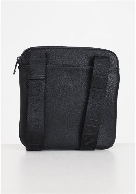Black hammered effect crossbody bag for men ARMANI EXCHANGE | Bags | 9526364R83900020