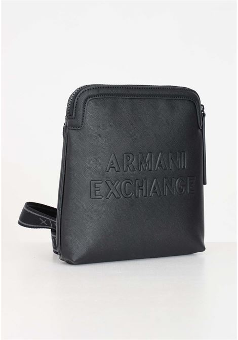 Black men's bag with logoed fabric shoulder strap ARMANI EXCHANGE | Bags | 9526564R83600020