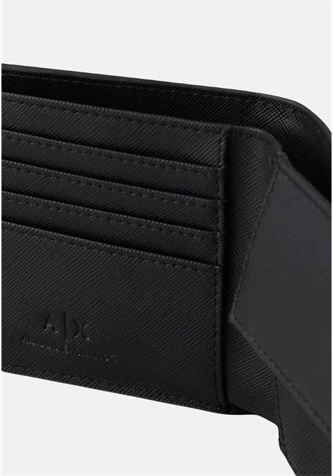 Black men's wallet with embossed allover logo ARMANI EXCHANGE | Wallets | 958098CC83800020