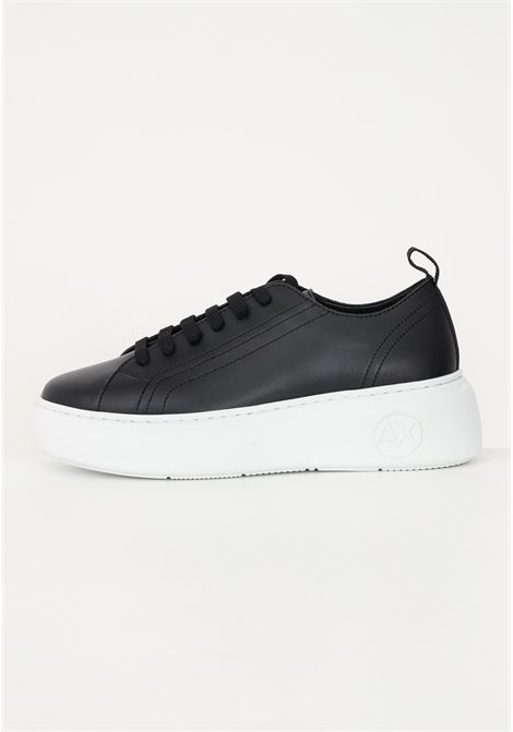Black sneakers with high sole for women ARMANI EXCHANGE | Sneakers | XDX043XCC6400002