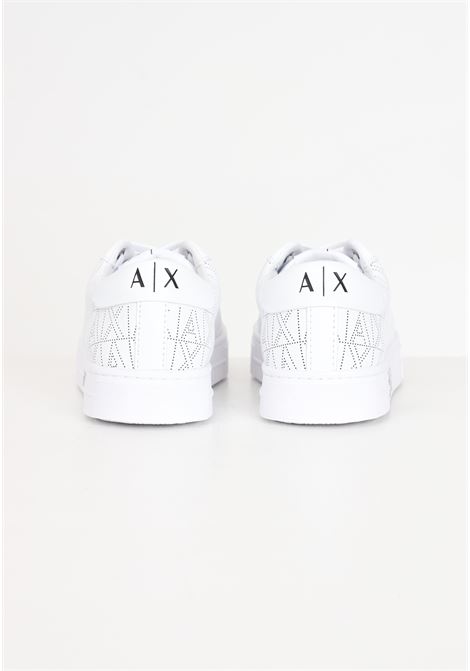 White women's sneakers with micro-perforated logo ARMANI EXCHANGE | Sneakers | XDX142XV82500152