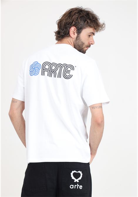 T-shirt da uomo bianca Teo circle flower ARTE | SS24-020TWhite