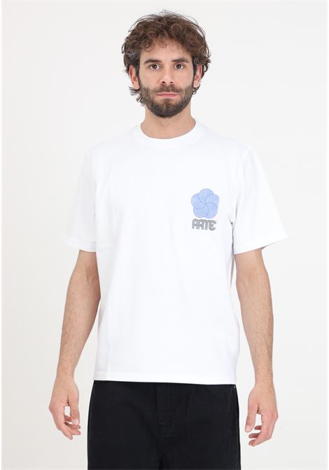 T-shirt da uomo bianca Teo circle flower ARTE | SS24-020TWhite
