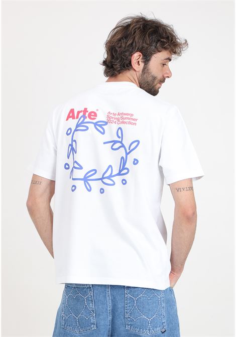 Teo back heart white men's t-shirt ARTE | T-shirt | SS24-028TWhite