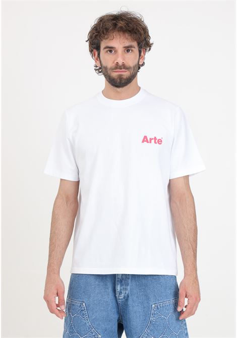 T-shirt da uomo bianca Teo back heart ARTE | T-shirt | SS24-028TWhite