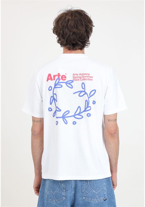 T-shirt da uomo bianca Teo back heart ARTE | T-shirt | SS24-028TWhite