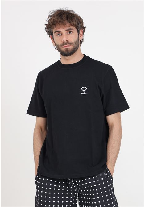 T-shirt da uomo nera Teo small heart ARTE | SS24-034TBlack