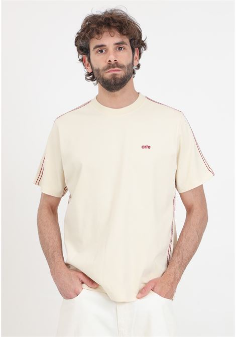 T-shirt da uomo crema Trevor detail sleeve ARTE | T-shirt | SS24-084TCream
