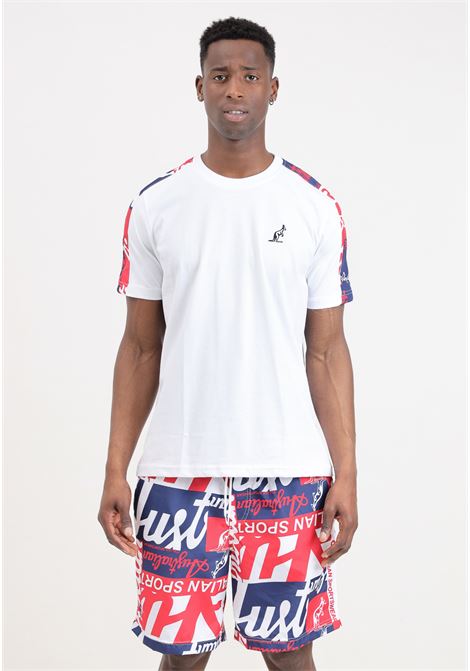 White and multicolor men's outfit consisting of t-shirt and shorts AUSTRALIAN | SPUTS0012-SPUCU0001-SL0006842