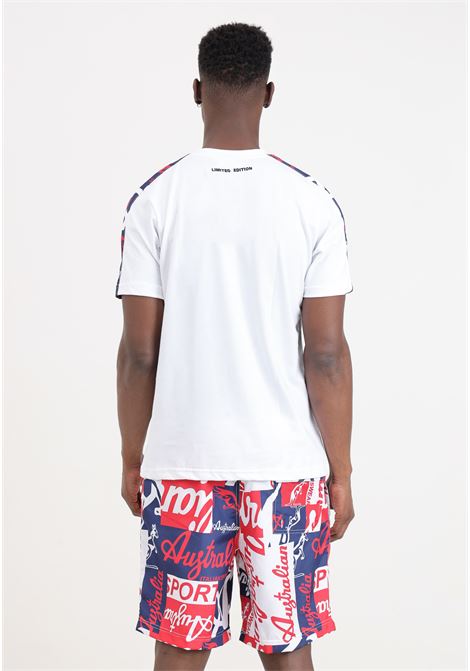 White and multicolor men's outfit consisting of t-shirt and shorts AUSTRALIAN | SPUTS0012-SPUCU0001-SL0006842