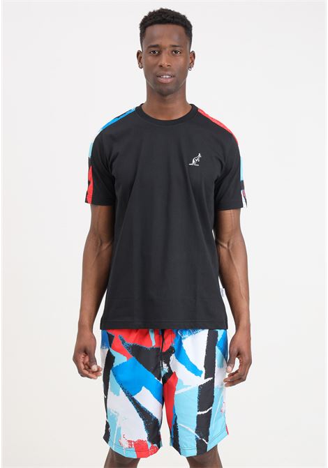Black and multicolor men's outfit consisting of t-shirt and shorts AUSTRALIAN | SPUTS0012-SPUCU0001-TS0008720