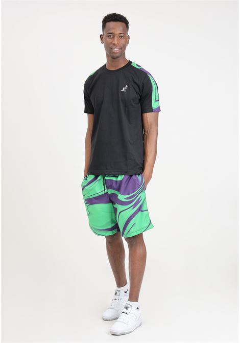 Black and multicolor men's outfit consisting of t-shirt and shorts AUSTRALIAN | SPUTS0012-SPUCU0001-TS0009020