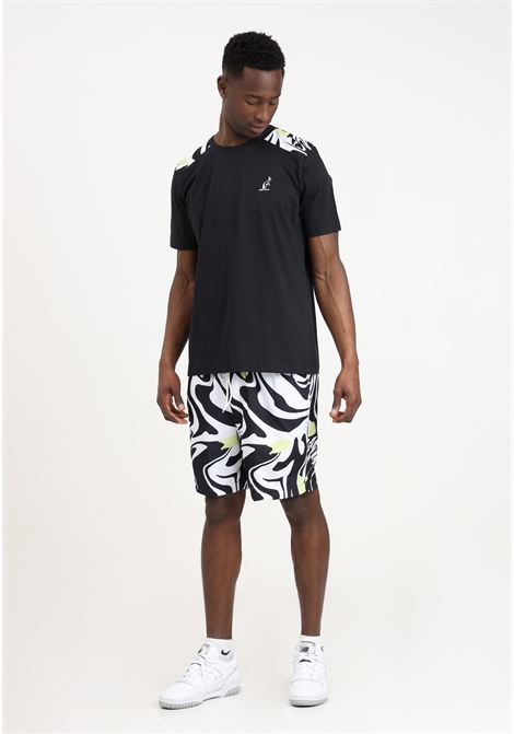 Black and white men's shorts with zebra print AUSTRALIAN | SWUCU0013003