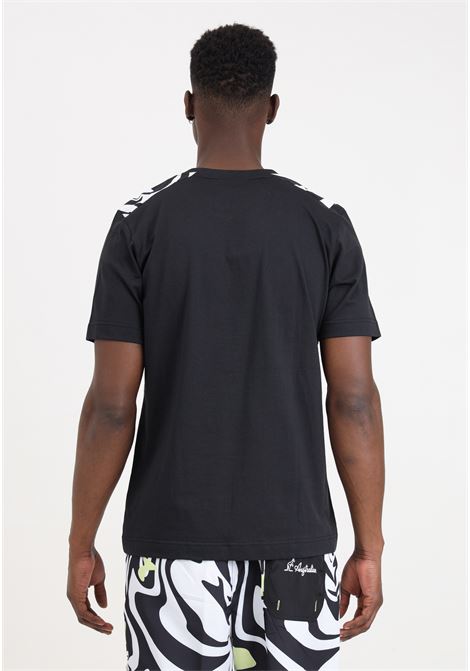 T-shirt da uomo nera con ricamo logo in contrasto AUSTRALIAN | SWUTS0060003