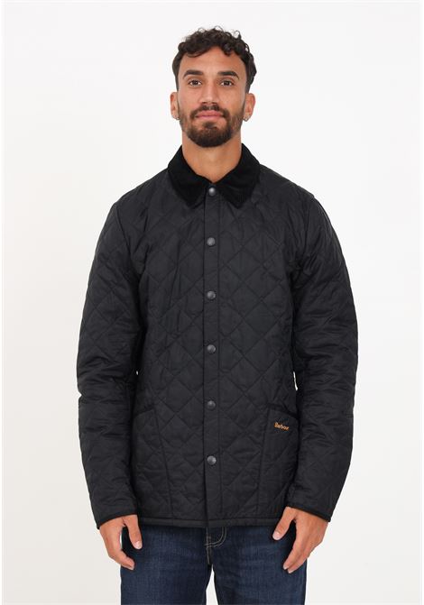 Black men's jacket with button closure BARBOUR | Jackets | 232 - MQU0240 MQUBK11