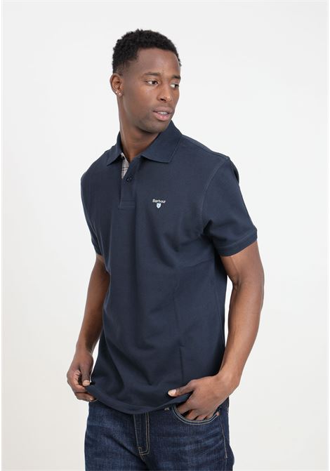 Navy blue polo shirt for men with logo embroidery BARBOUR | 241-MML0012NY31