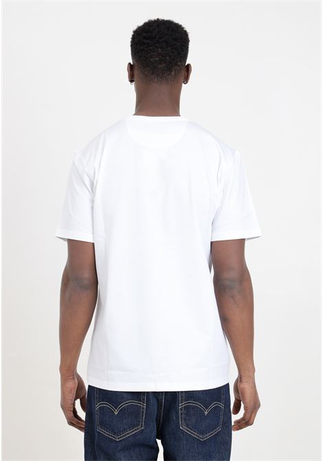 T-shirt da uomo bianca con ricamo logo in nero BARBOUR | T-shirt | 241-MTS0331WH11