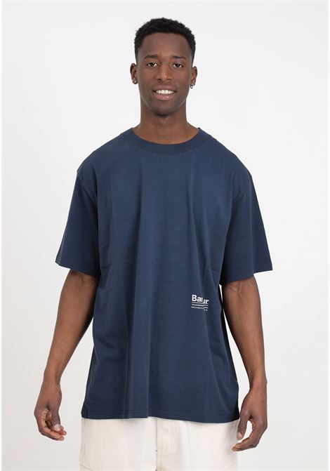 T-shirt da uomo blu navy con stampa sul retro BARBOUR | 241-MTS1253NY91