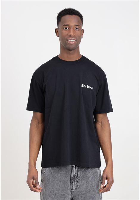 Black men's T-shirt with logo print BARBOUR | T-shirt | 241-MTS1260BK31