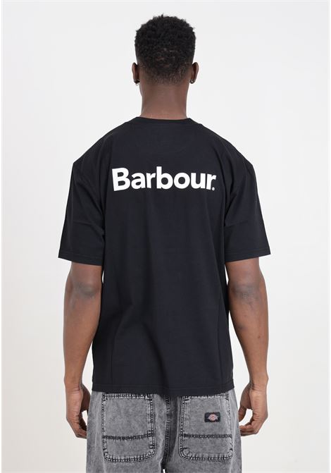 T-shirt da uomo nera con stampa logo BARBOUR | 241-MTS1260BK31