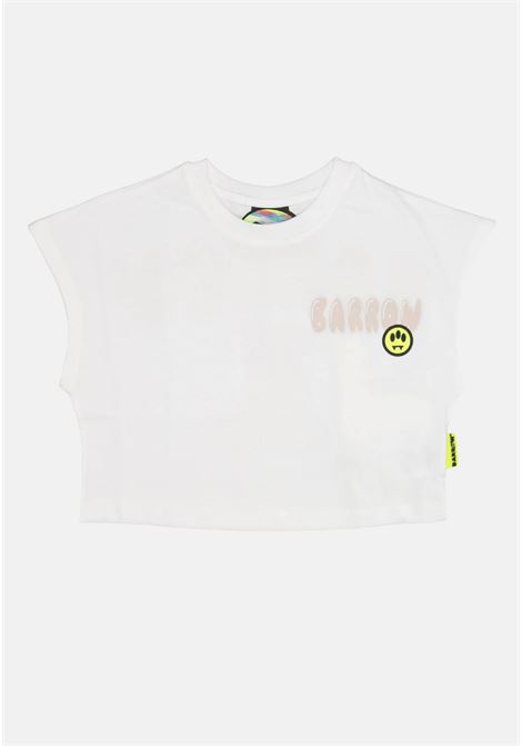 T-shirt donna bambina bianca con stampa sul retro BARROW | T-shirt | S4BKJGTH127002
