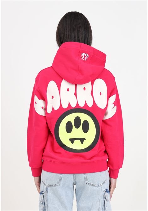 Fuchsia girl's sweatshirt with contrasting logo print BARROW | Hoodie | S4BKJUHS095135