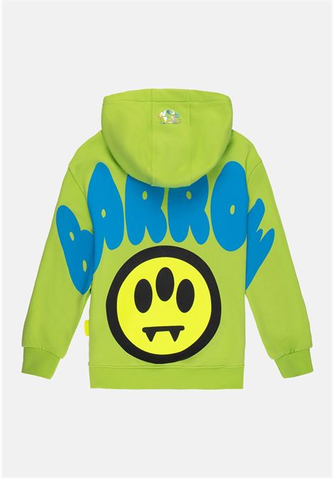 Green girl sweatshirt with contrasting logo print BARROW | Hoodie | S4BKJUHS095253