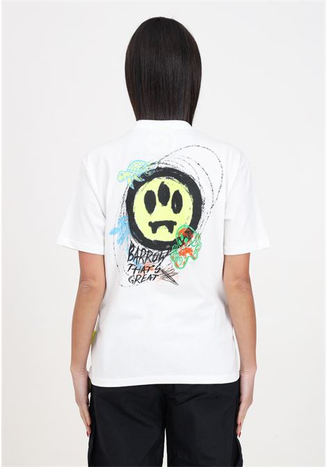White women's half-sleeved t-shirt with print BARROW | T-shirt | S4BKJUTH022002