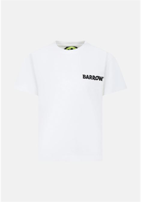 T-shirt bianca donna bambina con smile e logo BARROW | S4BKJUTH096002
