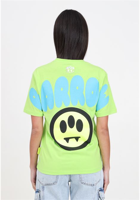 T-shirt verde donna bambina con smile e logo BARROW | T-shirt | S4BKJUTH096253