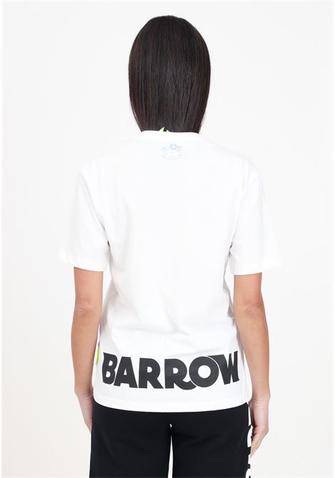 White women's and girls' t-shirt with retro print BARROW | T-shirt | S4BKJUTH097002