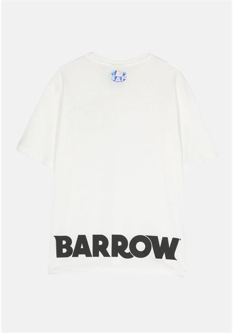 T-shirt donna bambina bianca con stampa retro BARROW | S4BKJUTH097002