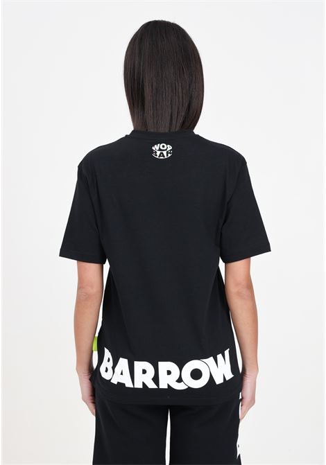 Black women's and girls' t-shirt with retro print BARROW | T-shirt | S4BKJUTH097110