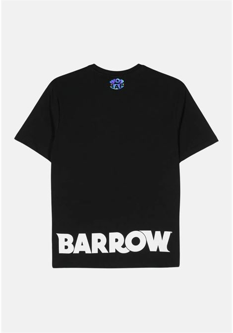 Black women's and girls' t-shirt with retro print BARROW | S4BKJUTH097110