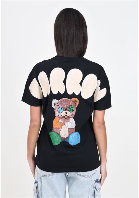 T-shirt nera donna bambina con logo e orsetto sul retro BARROW | T-shirt | S4BKJUTH116110