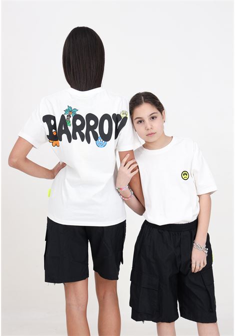 T-shirt bianca donna bambina disegni e logo BARROW | T-shirt | S4BKJUTH118002