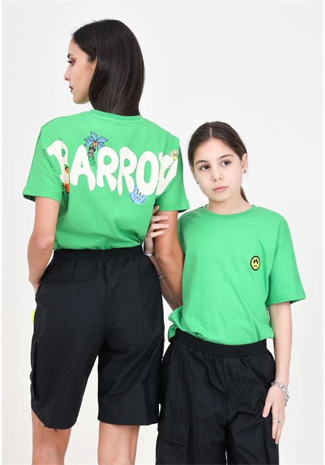 Green t-shirt for women and girls designs and logo BARROW | T-shirt | S4BKJUTH118BW012
