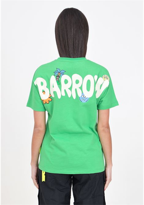 T-shirt verde donna bambina disegni e logo  BARROW | T-shirt | S4BKJUTH118BW012