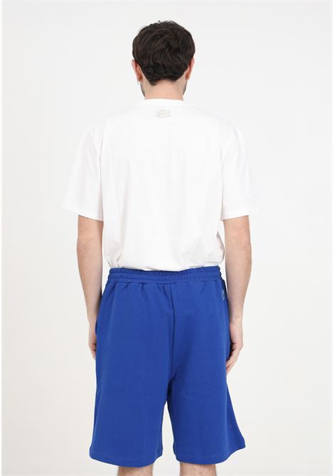 Shorts blu uomo donna con logo a specchio sul retro BARROW | Shorts | S4BWUABE133BW013