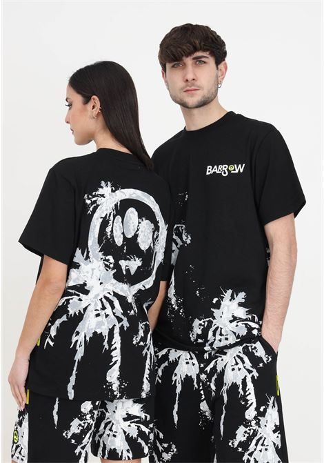 T-shirt uomo donna nera con logo e stampa BARROW | T-shirt | S4BWUATH034110