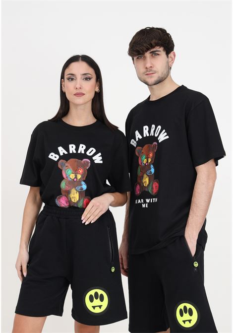 T-shirt uomo donna nera con logo e stampa BARROW | T-shirt | S4BWUATH040110