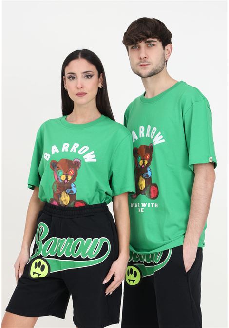 T-shirt uomo donna verde con logo e stampa BARROW | T-shirt | S4BWUATH040BW012