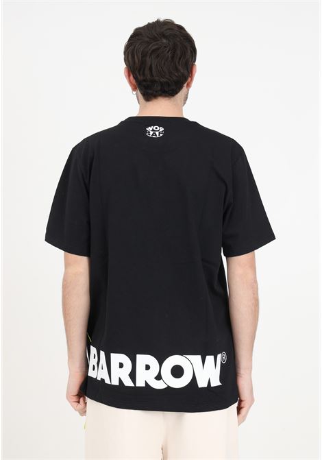 T-shirt uomo donna nera con stampa e smile BARROW | T-shirt | S4BWUATH137110