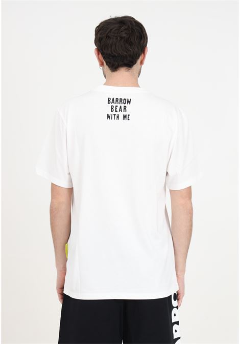 T-shirt uomo donna bianca con orsetto e stampa BARROW | T-shirt | S4BWUATH144002