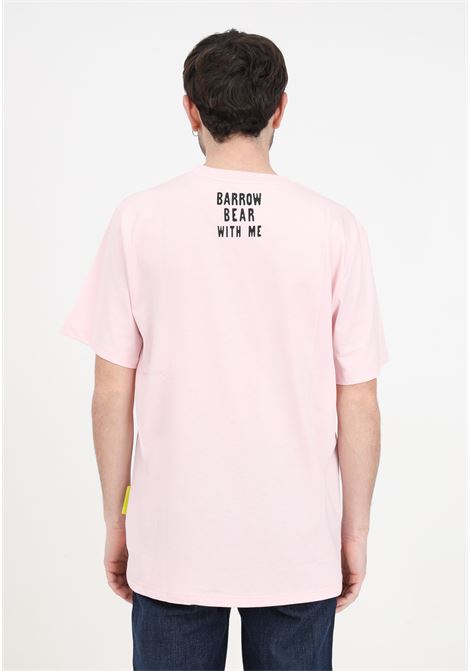 T-shirt uomo donna rosa con orsetto e stampa BARROW | T-shirt | S4BWUATH144256