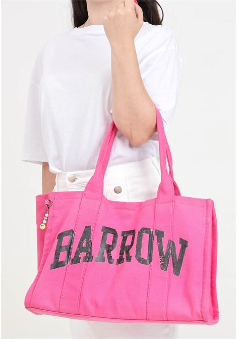 Fuchsia women's beach bag Sea bag canvas woman BARROW | S4BWWOBA187BW007
